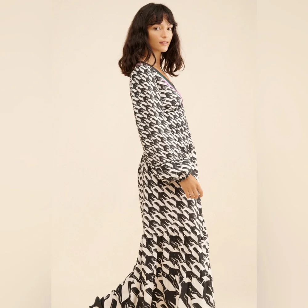 Farm Rio Long Sleeve Printed Maxi Dress - Picture 4 of 4